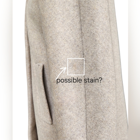 J Crew City Coat Neutral Tan Wool Blend Petite 6 6P Cocoon Zip Stadium Cloth? - Picture 7 of 15